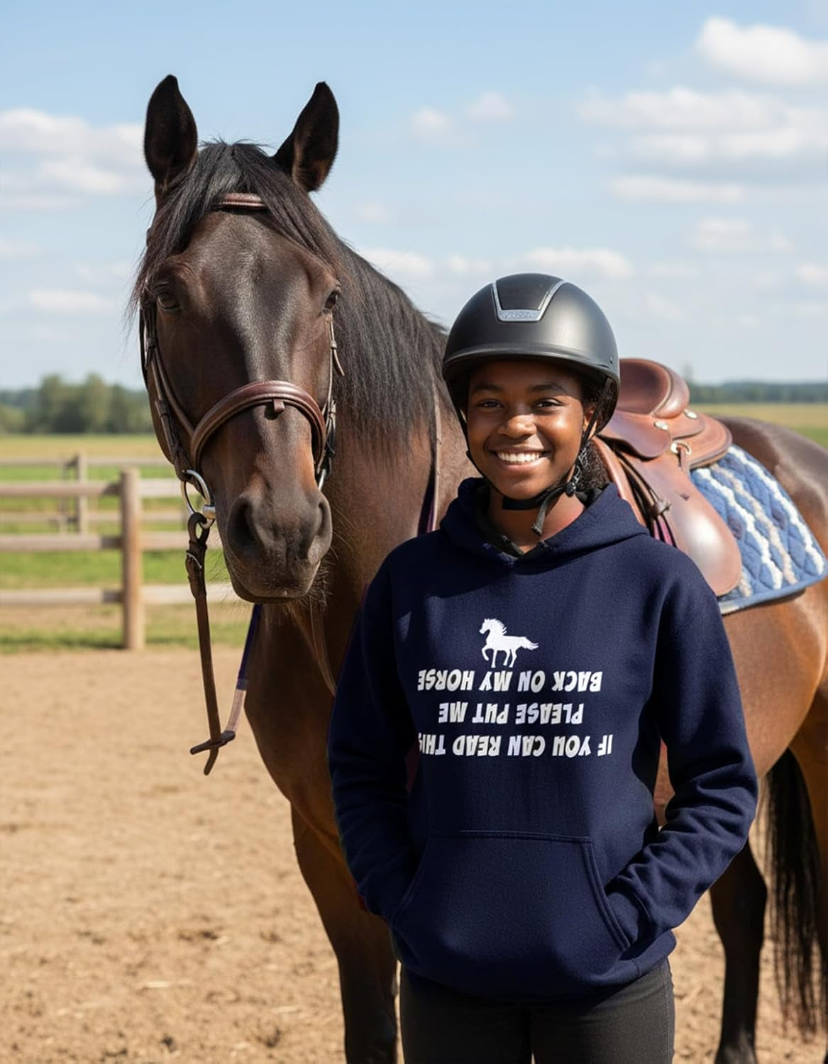 Gift for Girls Who Love Horses Girl Teen Women Horse Lovers Hoodie