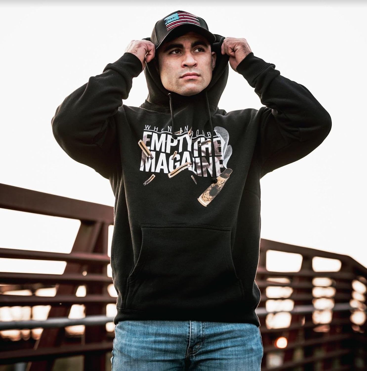 USA Sweatshirt Hoodie - American Flag Patriotic Jacket Sweater for Men or Women