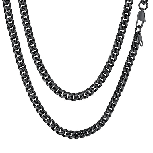 Mens Chain Stainless Steel Necklace Curb Cuban Link Neck Chains Mens Gifts for Fathers Day Dad